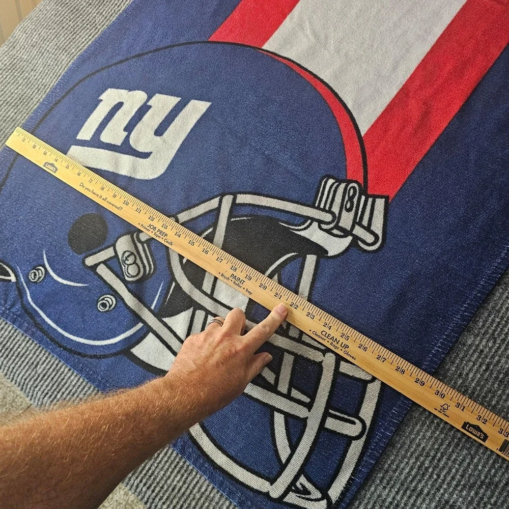 New York Giants Beach Towel One Size Blue NFL Football Helmet Ny Stripe